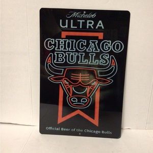 Michelob Ultra Chicago Bulls NBA Basketball metal display
